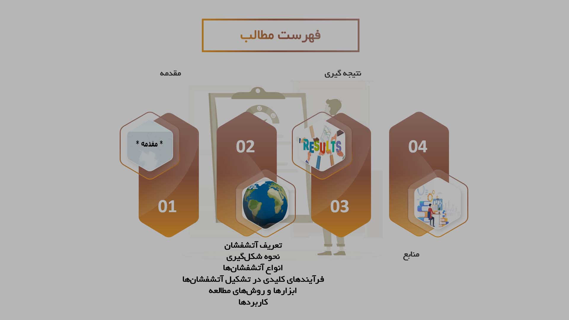 پاورپوینت تحلیل و مطالعه فرآیندهای تشکیل آتشفشان‌ها